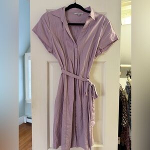 Love Tree Lilac Belted Midi Dress